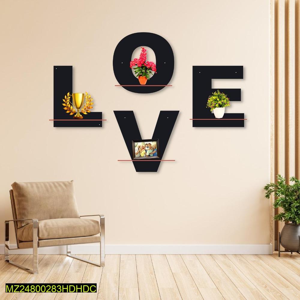Love Alpahbets Wall Hanging Shelves,pack of for