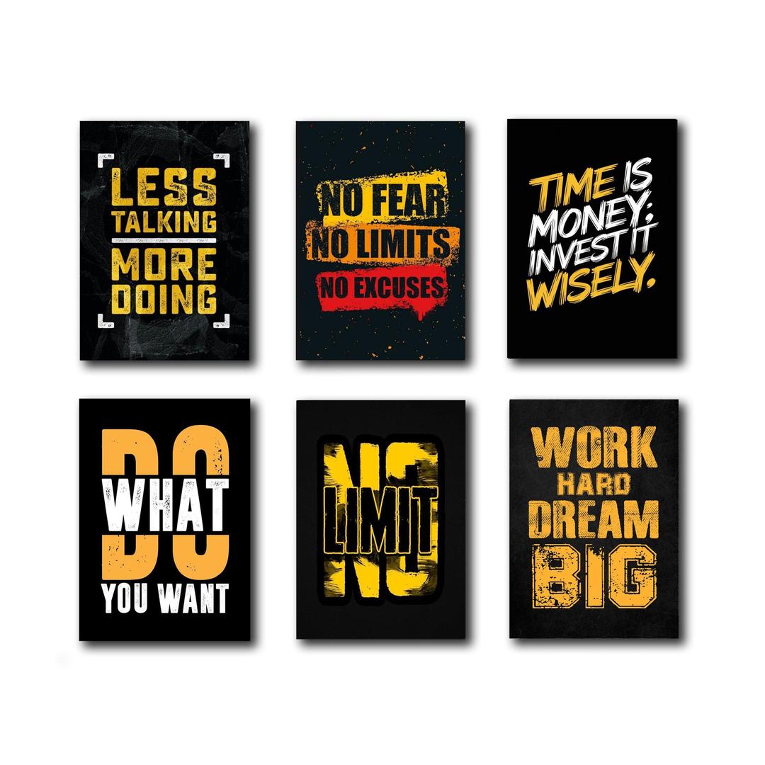 Stunning Multicolor Wall Art _ 6 Pcs Beautiful Calligraphy Design