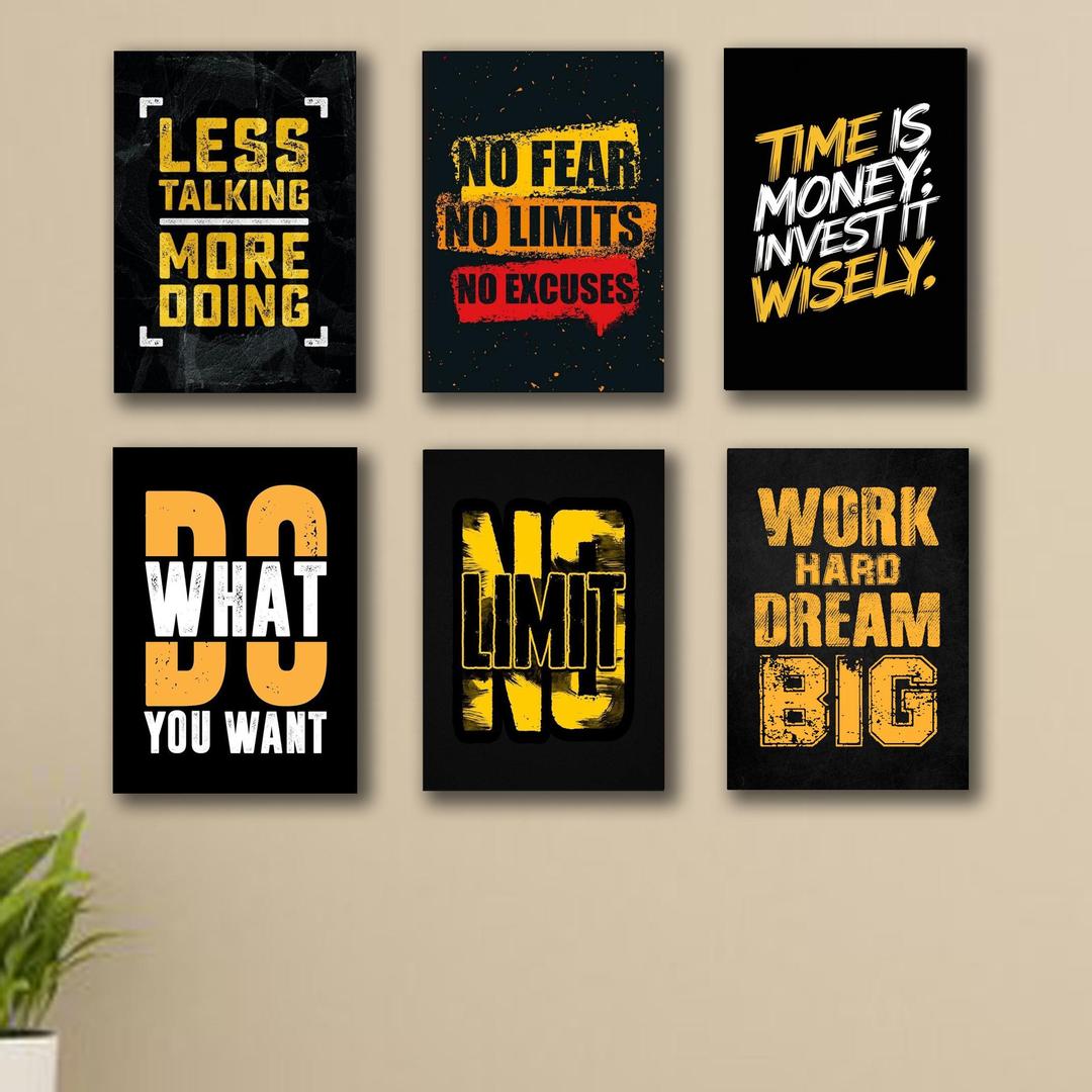 Stunning Multicolor Wall Art _ 6 Pcs Beautiful Calligraphy Design