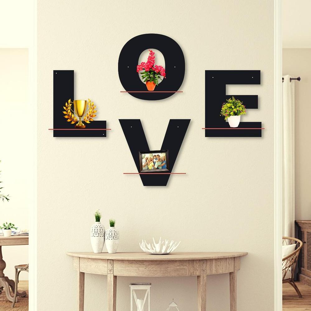 Love Alpahbets Wall Hanging Shelves,pack of for