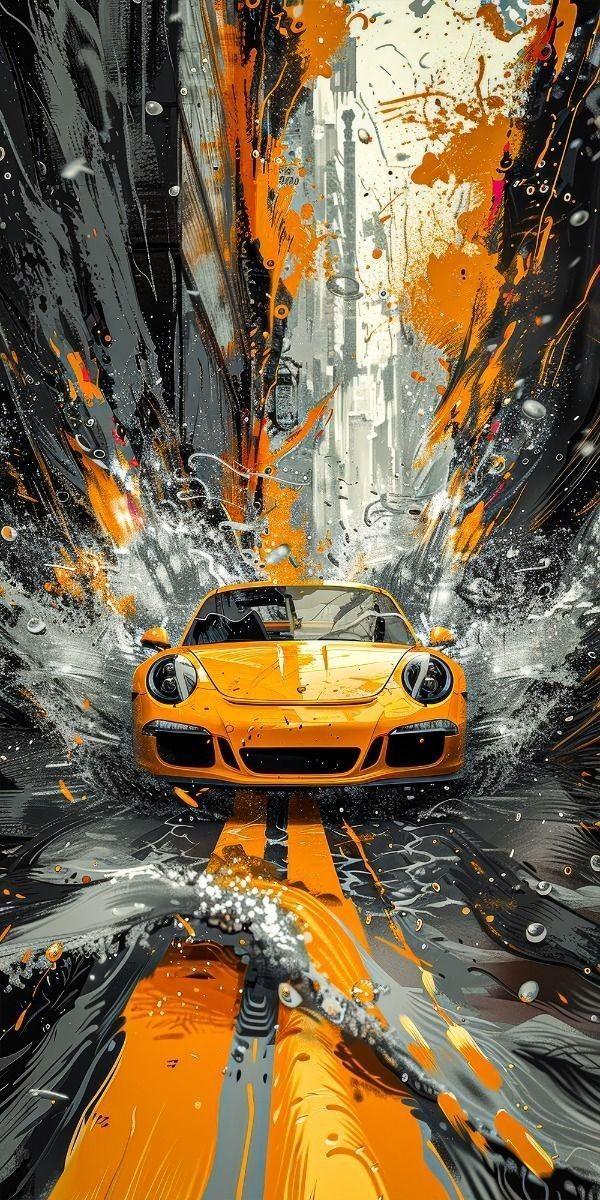 Colorful Cars Design Wall Art set of 3 Pcs